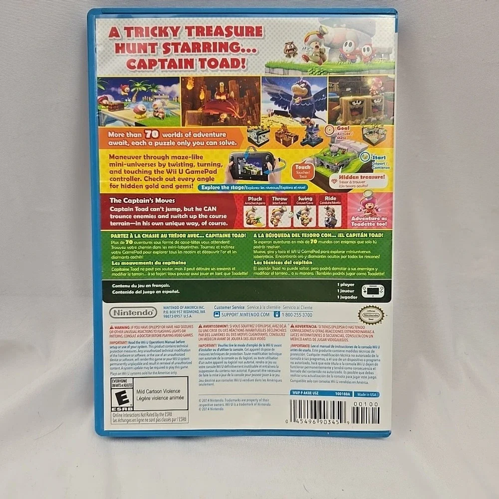 Captain Toad: Treasure Tracker (Nintendo Wii U, 2014) No Manual‎